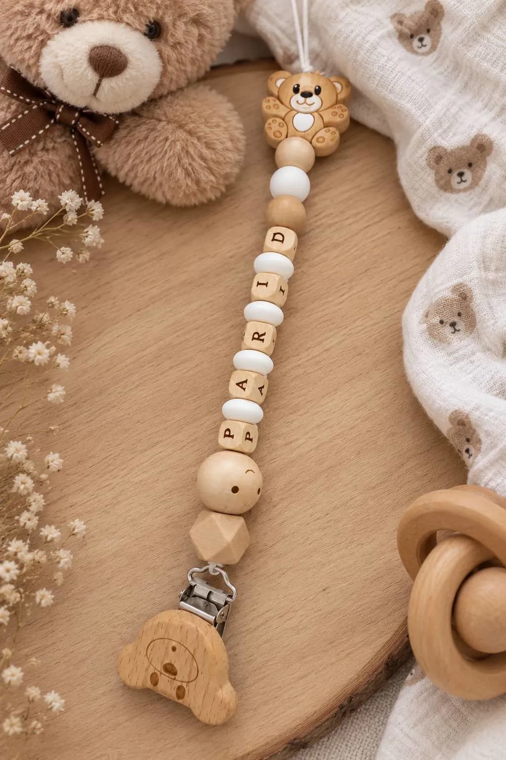 Pacifier Clips me Emër - Dizajn Ariu — foto 1