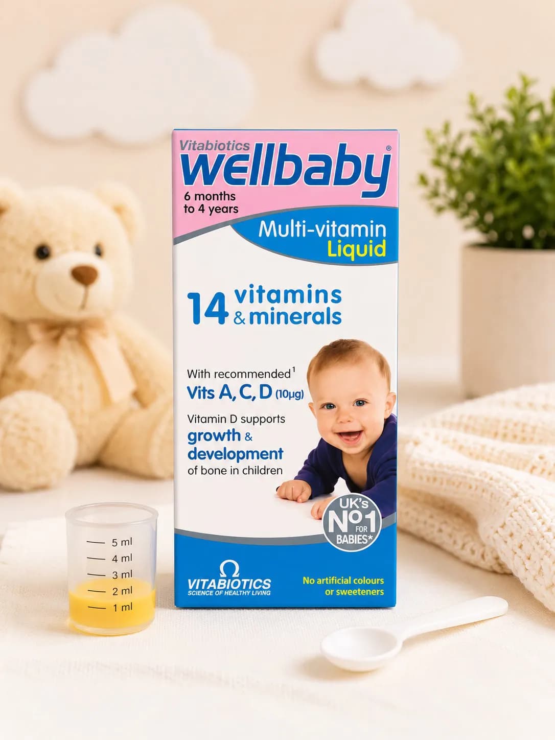 Wellbaby Multi-vitamin Liquid - Vitaminat për Fëmijë 6 muaj deri 4 vjet