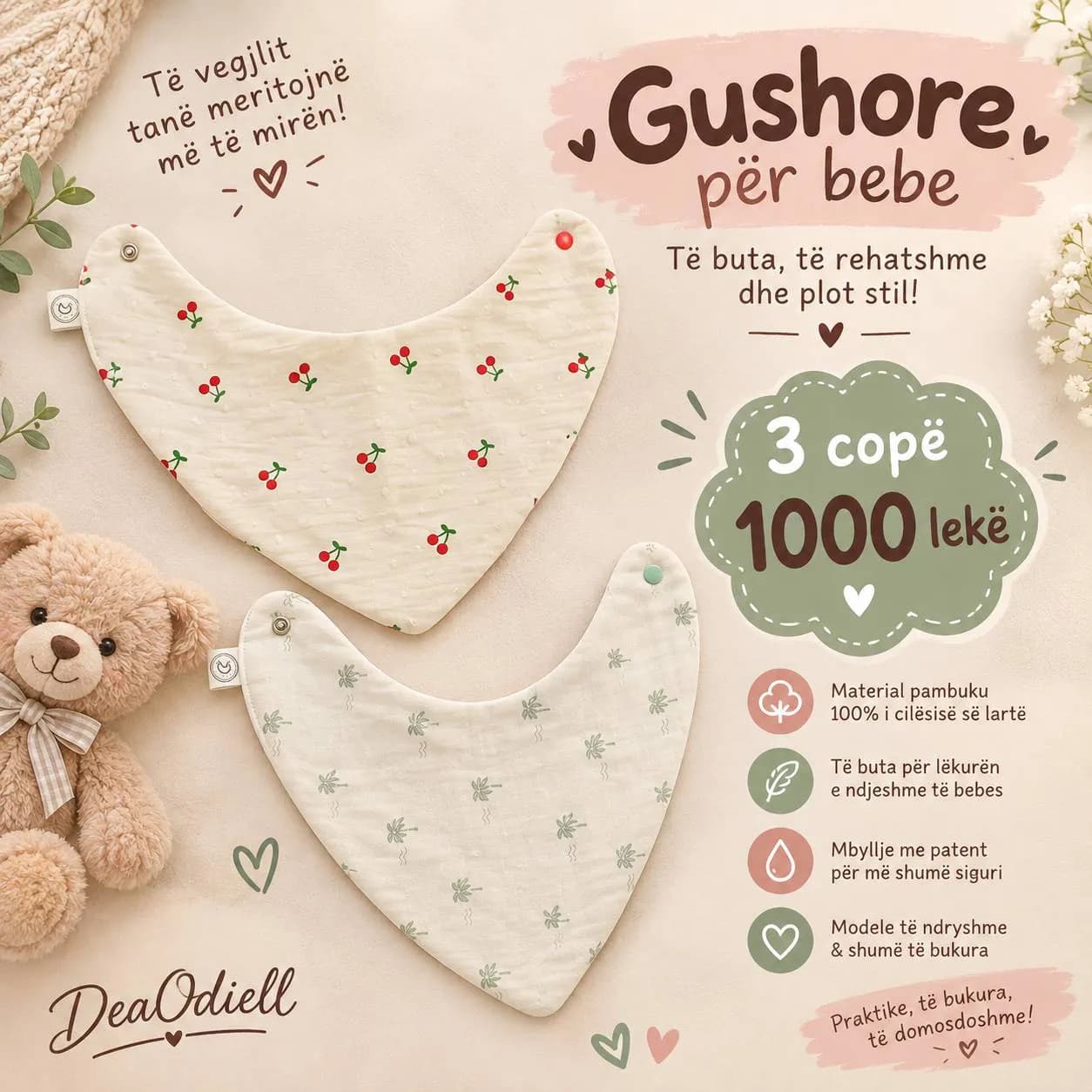 Gushore për Bebe - Set 3 copë — foto 1