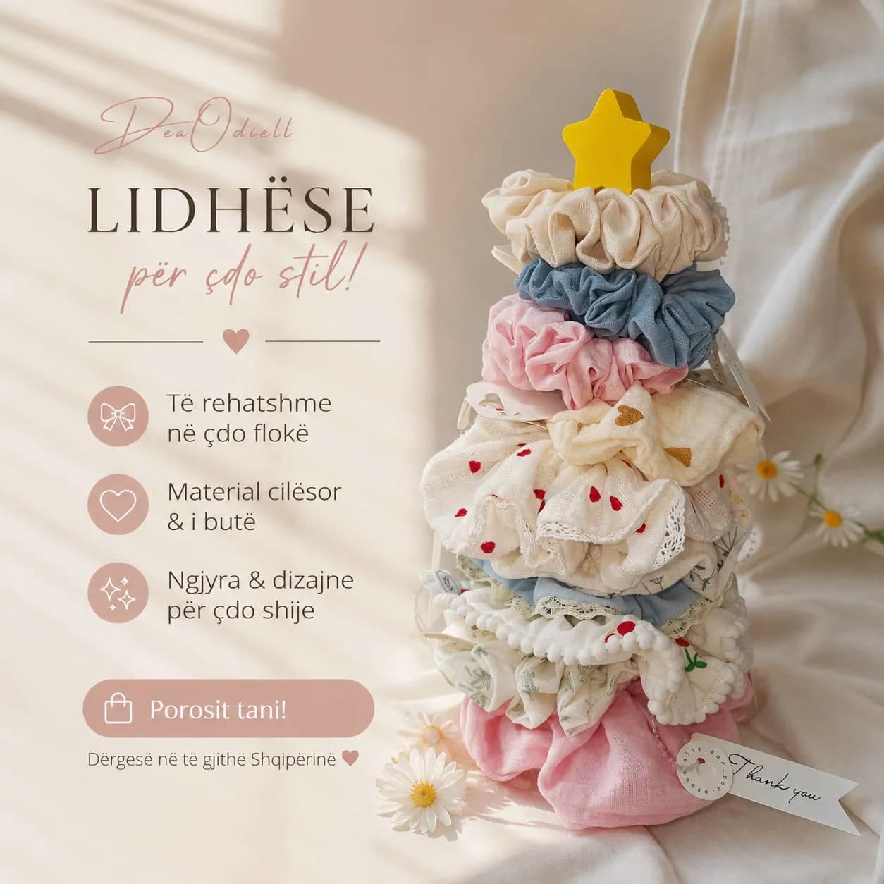 Lidhëse për çdo stil - Scrunchies me ngjyra dhe dizajne — foto 1