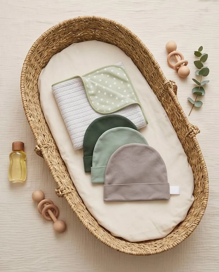 Set per bebe, Kuverte, peshqir dhe 3 kapuce — foto 6