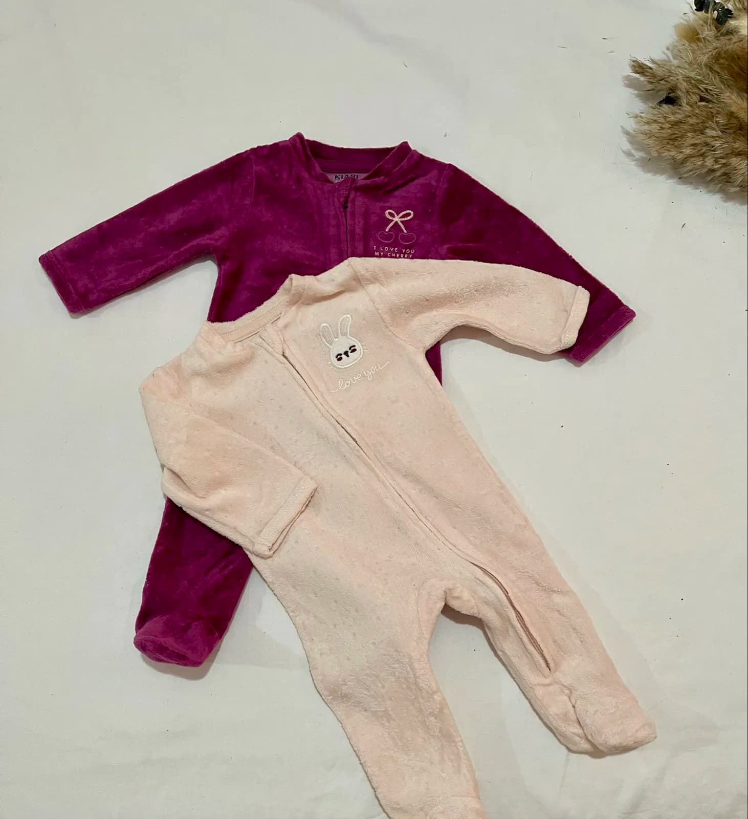 Pijama Velur për Fëmijë - Rozë dhe Burgundy — foto 1