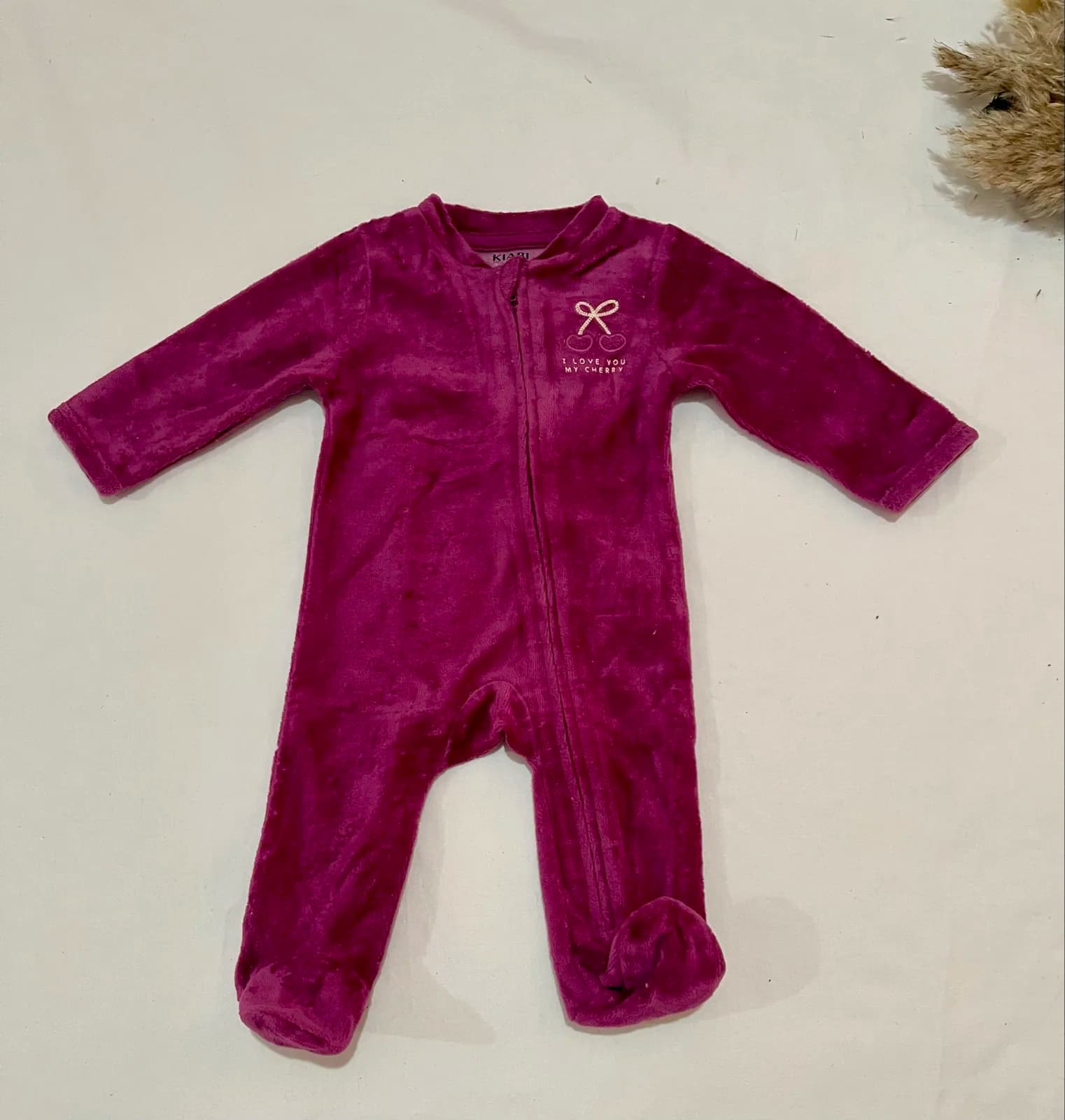 Pijama Velur për Fëmijë - Rozë dhe Burgundy — foto 2