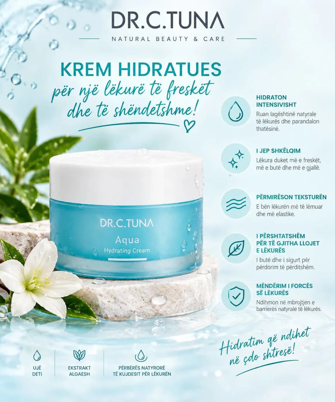 Dr. C. Tuna Aqua - Krem Hidratues për Fytyren — foto 2