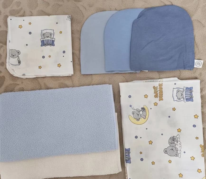 Komplet për bebe me napa, kapuce e peshqire — foto 1
