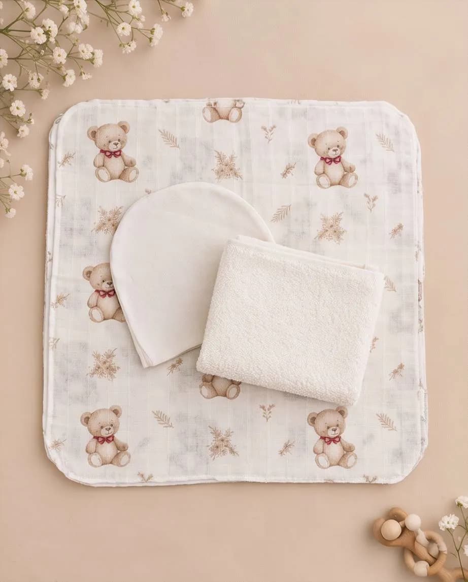 Set per bebe - napa, kapuce, peshqire — foto 3