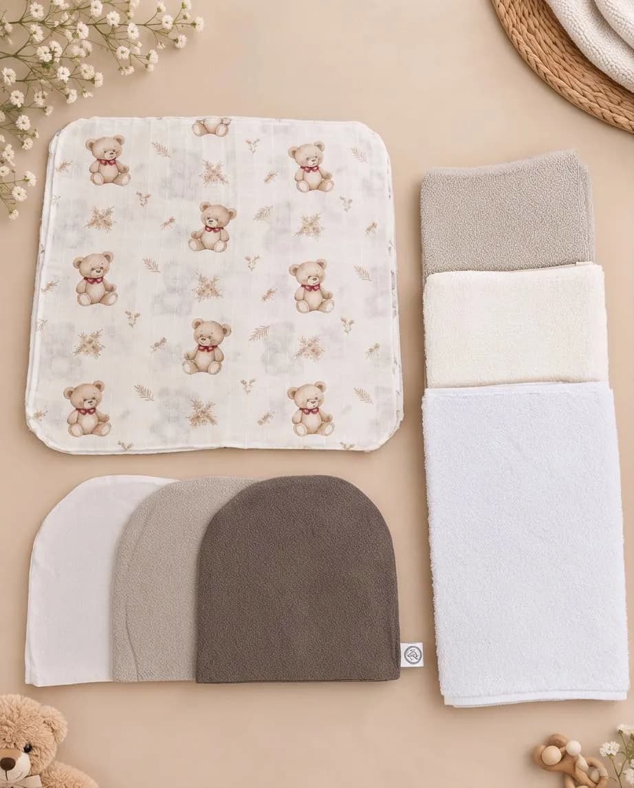 Set per bebe - napa, kapuce, peshqire — foto 1