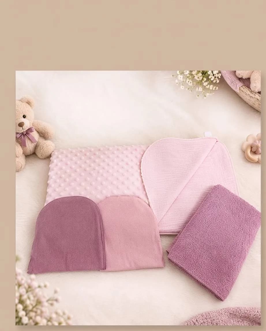 Set Peshqir, kuverte dhe Kapuc për Bebe