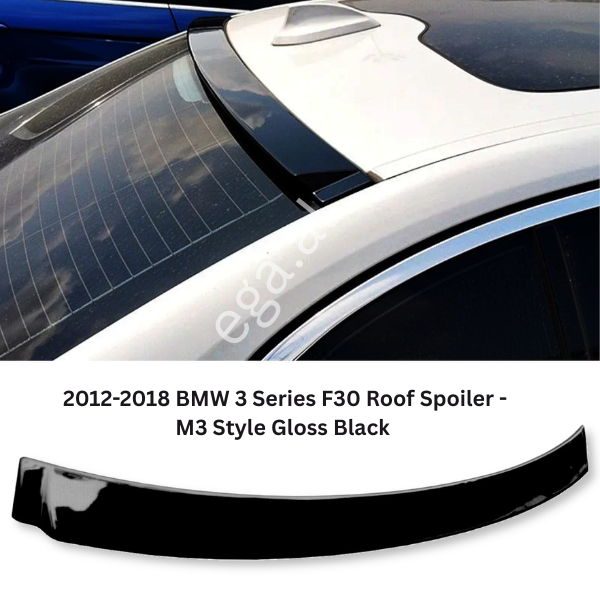2012-2018 BMW 3 Series F30 Roof Spoiler - M3 Style Gloss Black