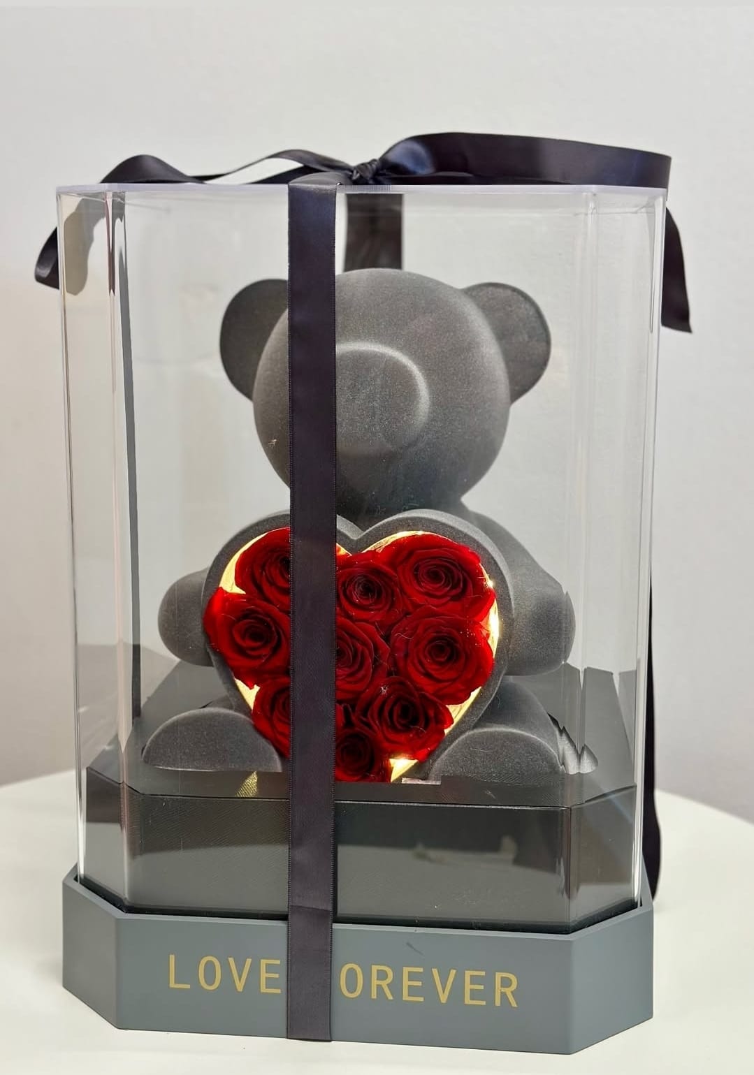 Arushi me Zemër Trëndafilash, lodra, lodra per femije, Teddy Bear Rose Heart