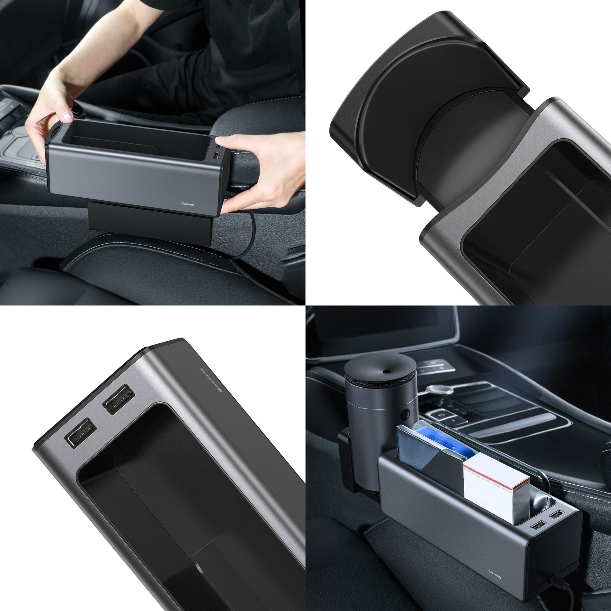 Mbajtese Celulari Dhe Objektesh Me Dy Porta USB Per Makine BASESUS