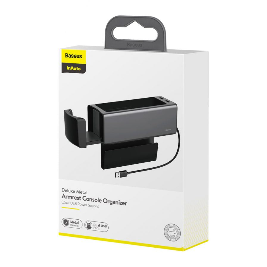 Mbajtese Celulari Dhe Objektesh Me Dy Porta USB Per Makine BASESUS 1