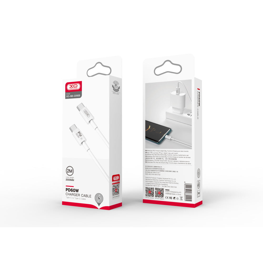 XoNBQ190B Fishe Typec to Typec 60W 2M