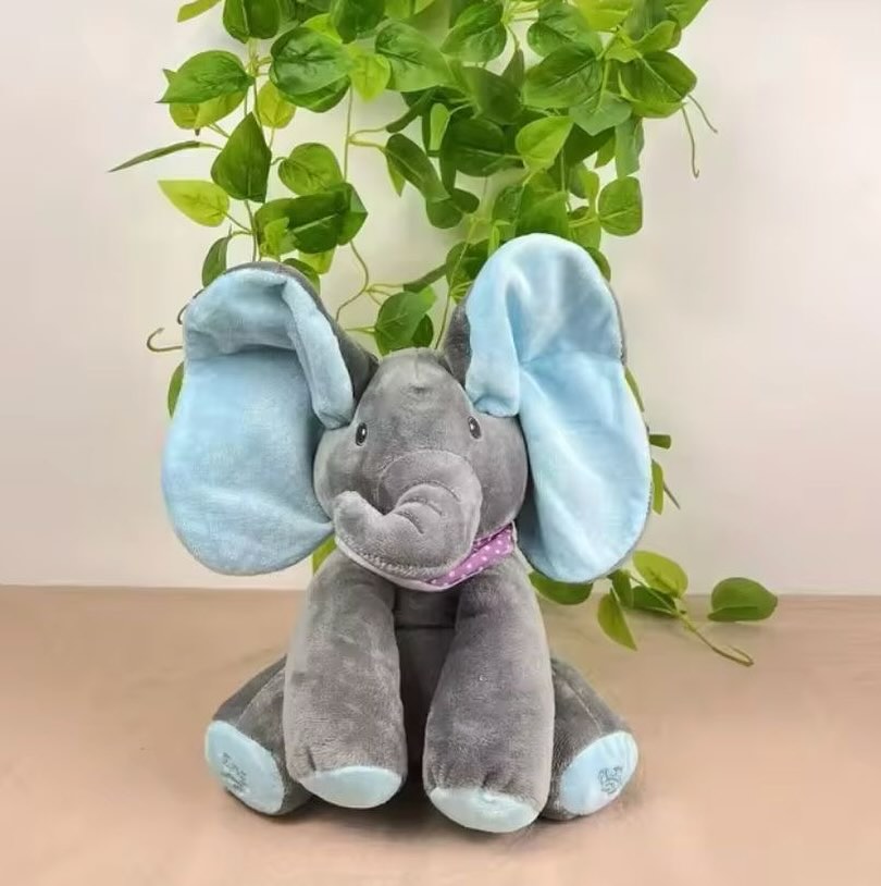 Elefant me muzike ‘peek-a-boo'