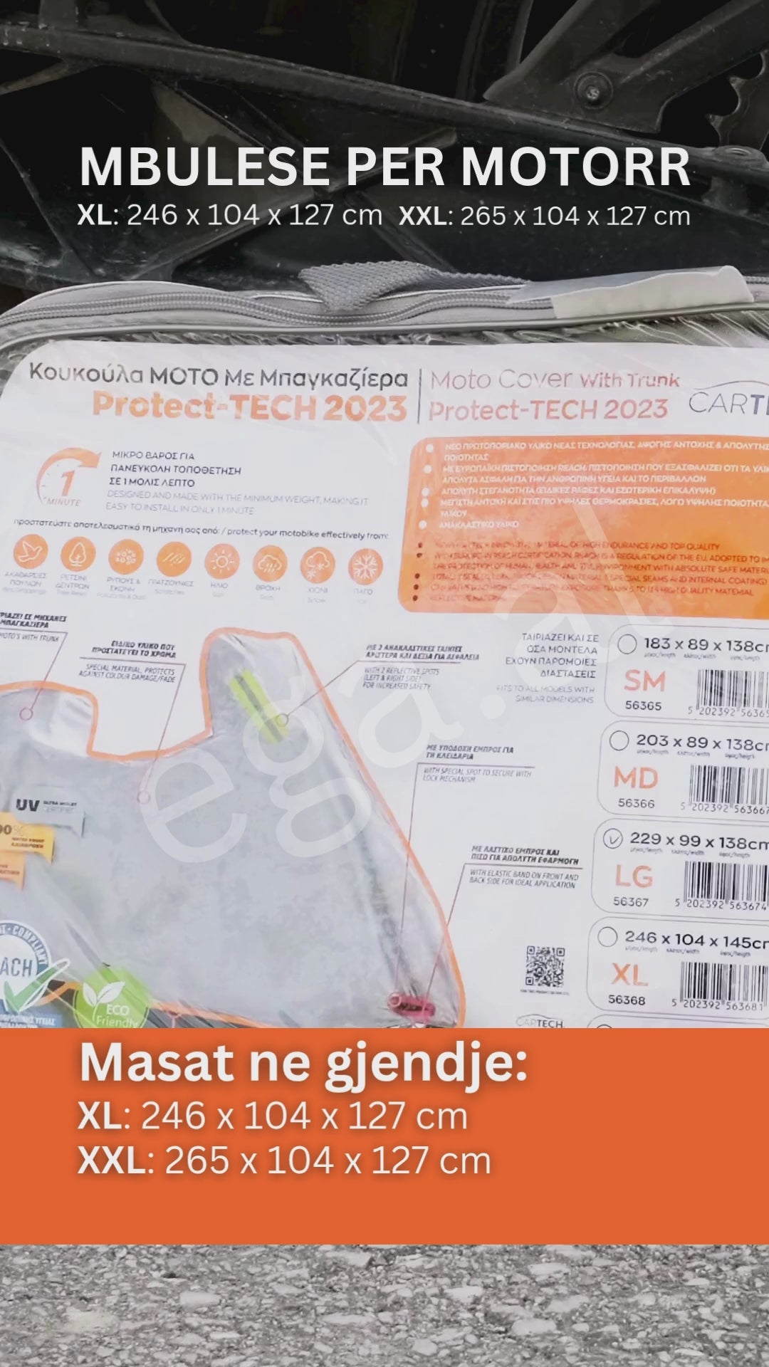 Mbulese per motor masa XXL